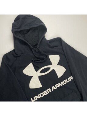 Under Armour Hoodie Men’s 2XL Black Loose Coldgear Sweatshirt Activewear